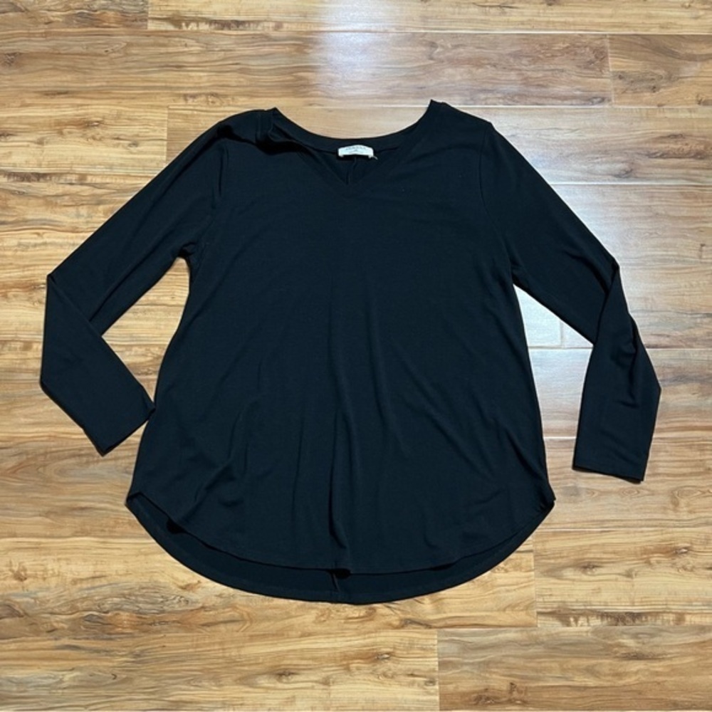 Zenana Top Womens‎ 2X Black Long Sleeve